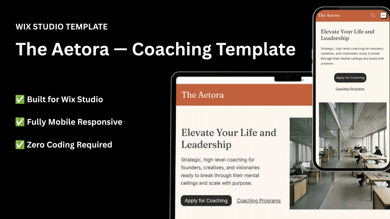 The Aetora Wix Template